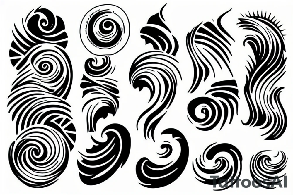 wave good for surfing tattoo idea