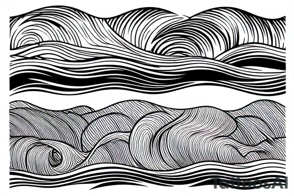 ocean wave good for surfing tattoo idea