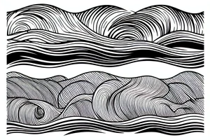 ocean wave good for surfing tattoo idea