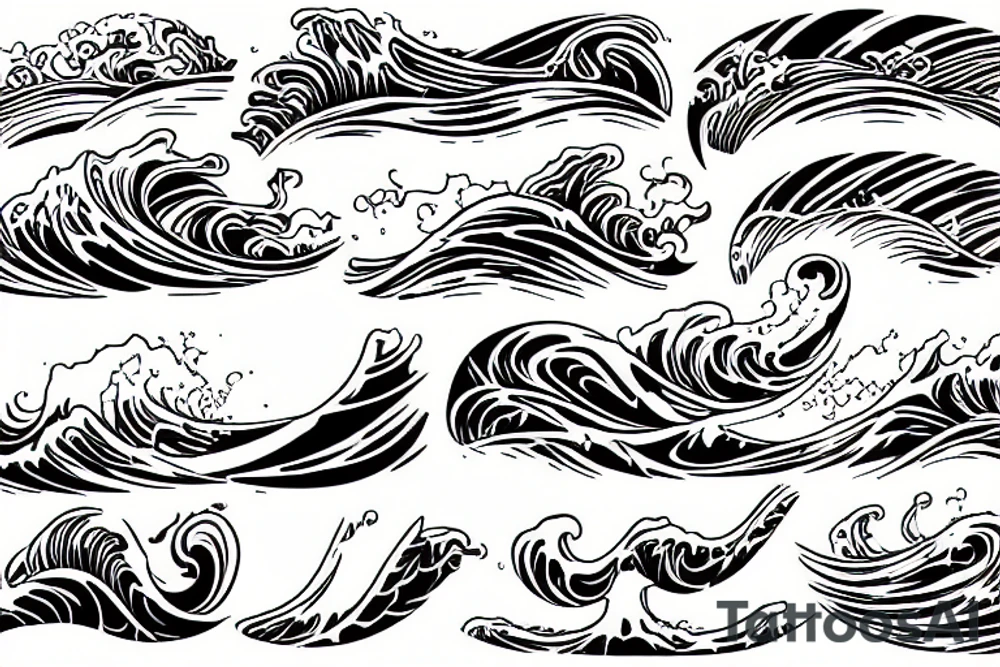 ocean wave good for surfing tattoo idea