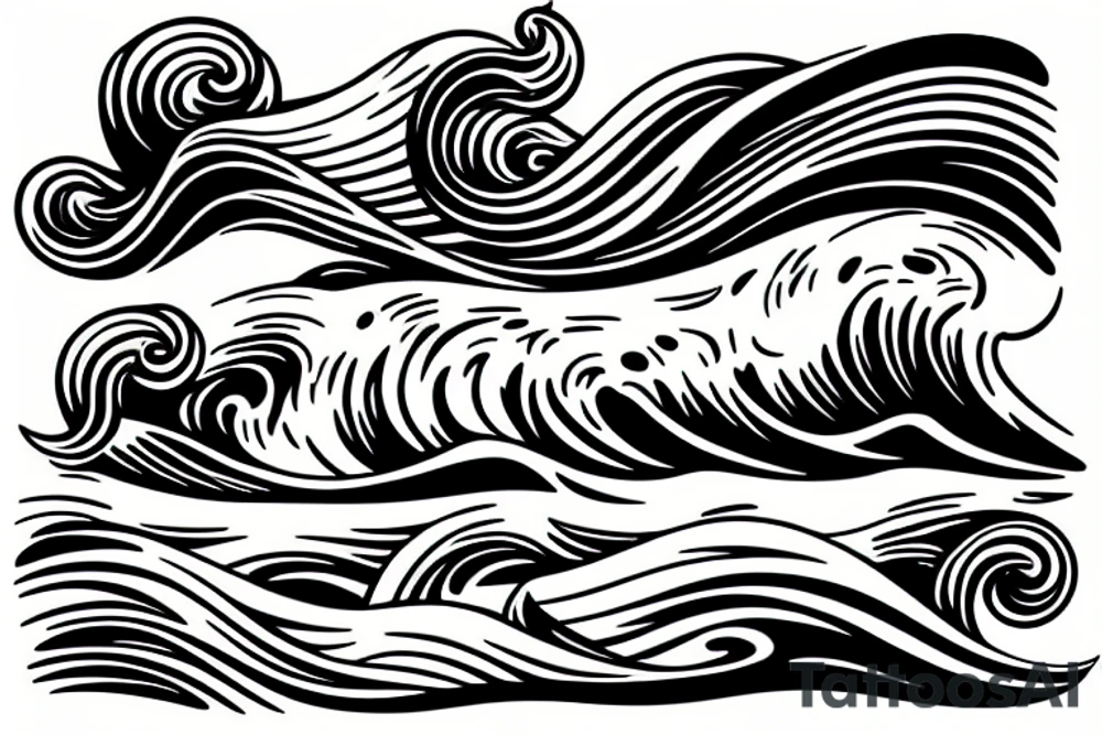 ocean wave good for surfing tattoo idea
