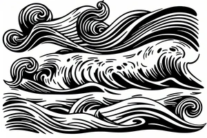 ocean wave good for surfing tattoo idea