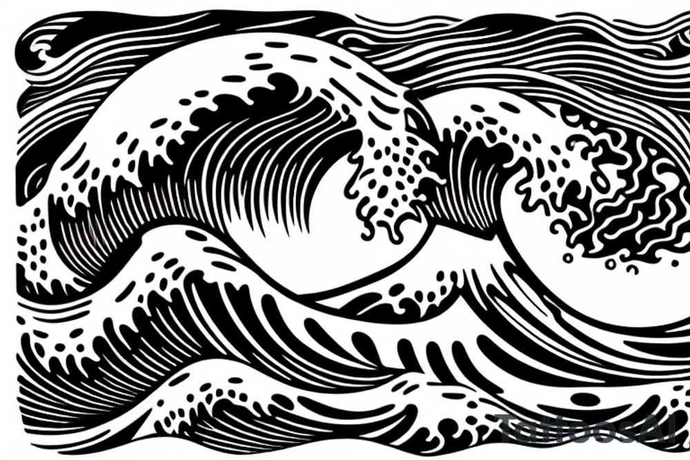 ocean wave good for surfing tattoo idea