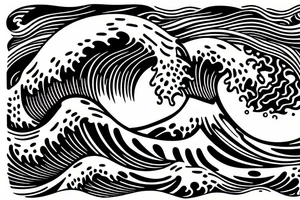 ocean wave good for surfing tattoo idea