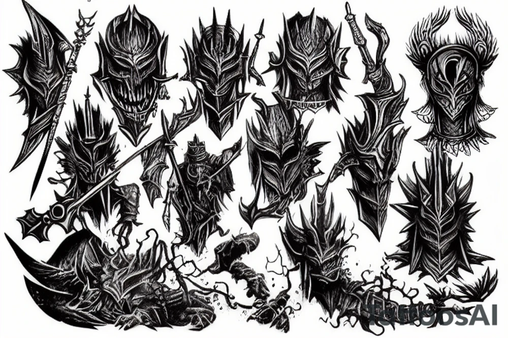 Dark Souls Traditional tattoo idea