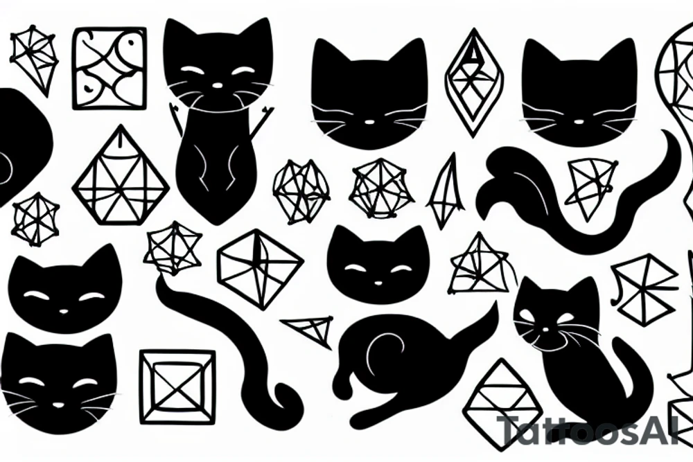 Alchemist Black Cat tattoo idea