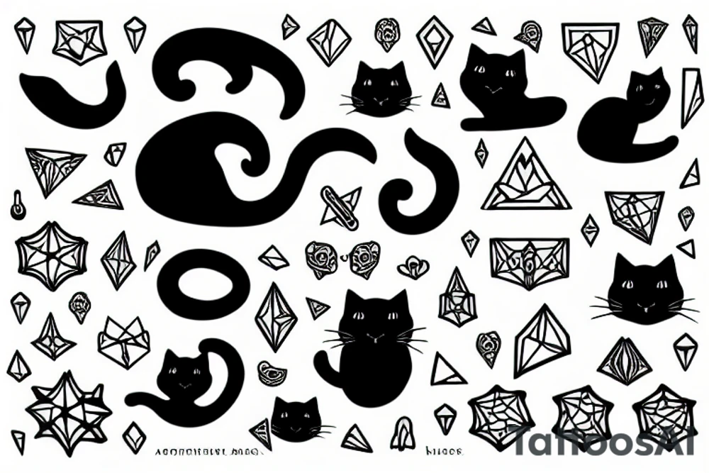 Alchemist Black Cat tattoo idea