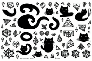 Alchemist Black Cat tattoo idea