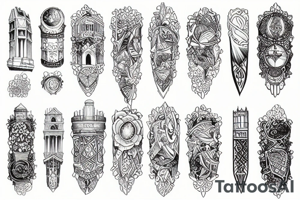 Architecture plan tattoo idea
