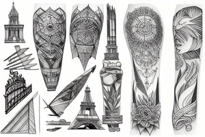 Architecture plan tattoo idea