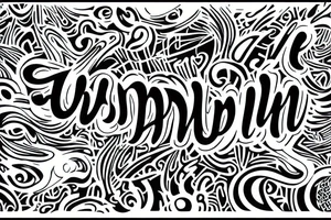 words 'humble' trippy design tattoo idea