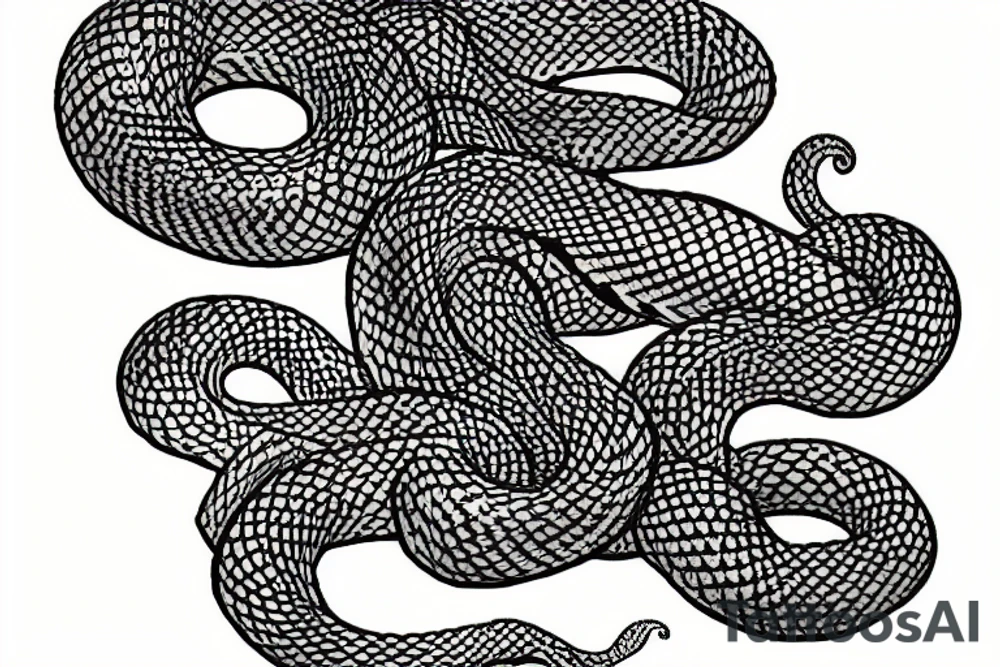 medusa snake hair tattoo idea