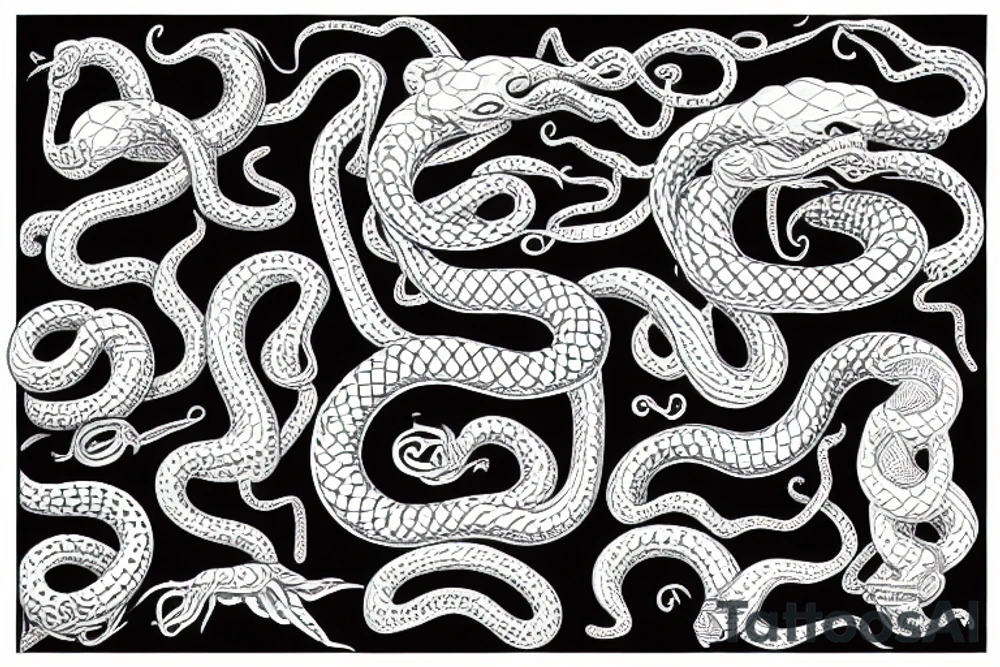 medusa snake tattoo idea