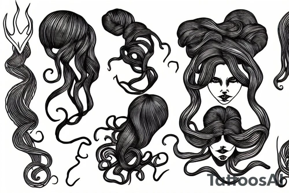 medusa hair tattoo idea