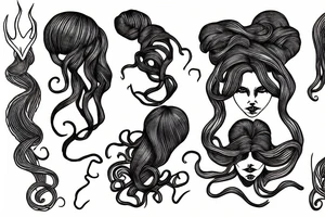 medusa hair tattoo idea