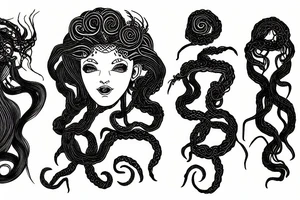 medusa hair tattoo idea