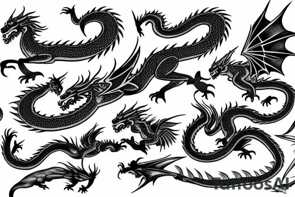 Dragon flight tattoo idea