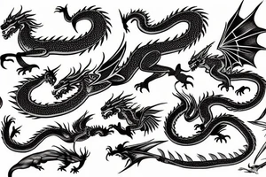 Dragon flight tattoo idea