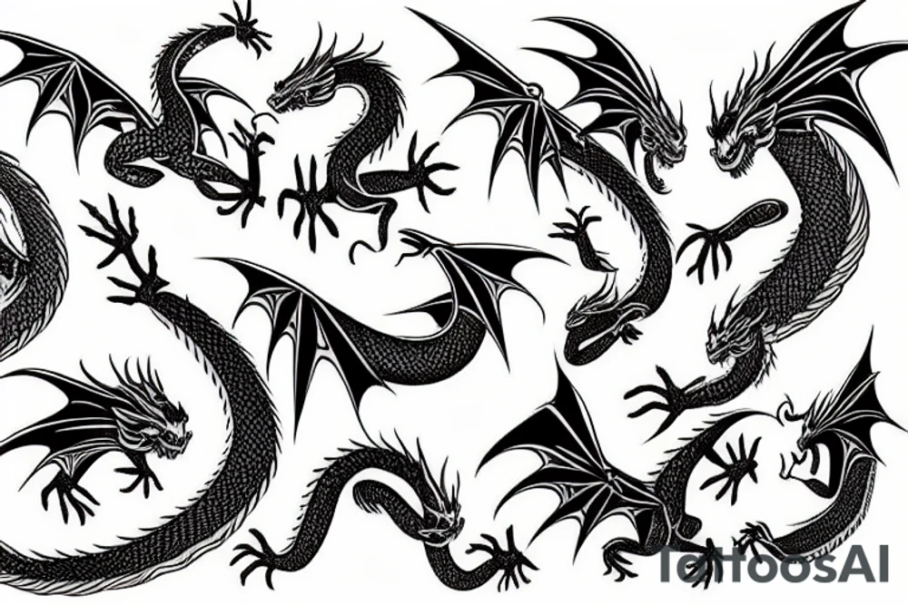 Dragon flight tattoo idea