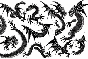 Dragon flight tattoo idea