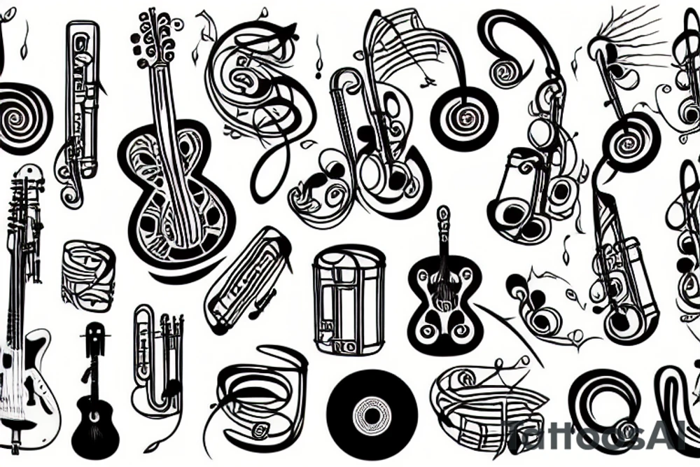 music tattoo idea