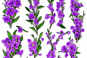 spring violet reagge fries tattoo idea