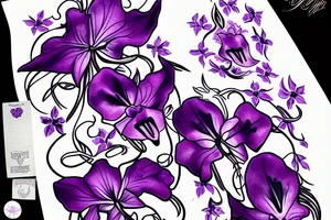spring violet reagge fries tattoo idea