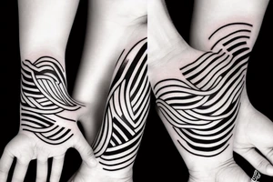 River and clouds morphing together tattoo idea