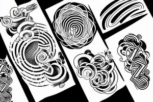 River and clouds morphing together tattoo idea