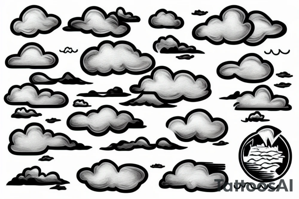 River flowing with the reflection of clouds and the same shape duplicated in the center tattoo idea River flowing with the reflection of clouds and the same shape duplicated in the center tattoo idea