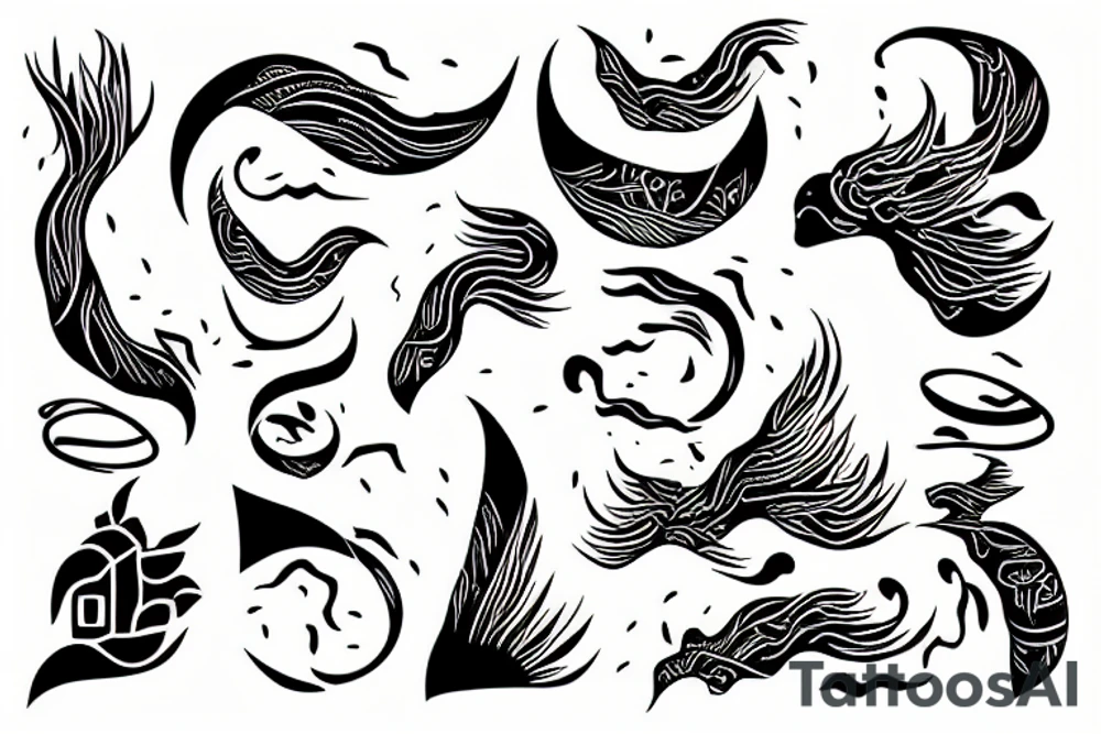 River flowing tattoo idea