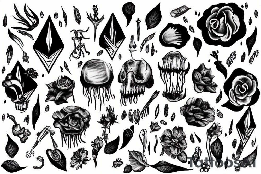 depresson growing into life tattoo idea