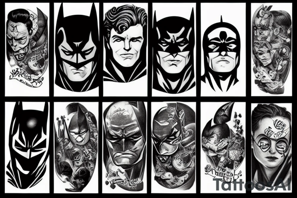 Batman in a multiverse tattoo idea