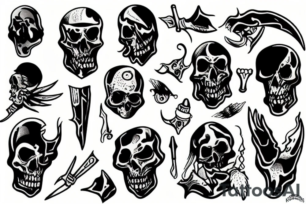 Dagger ghost tattoo idea