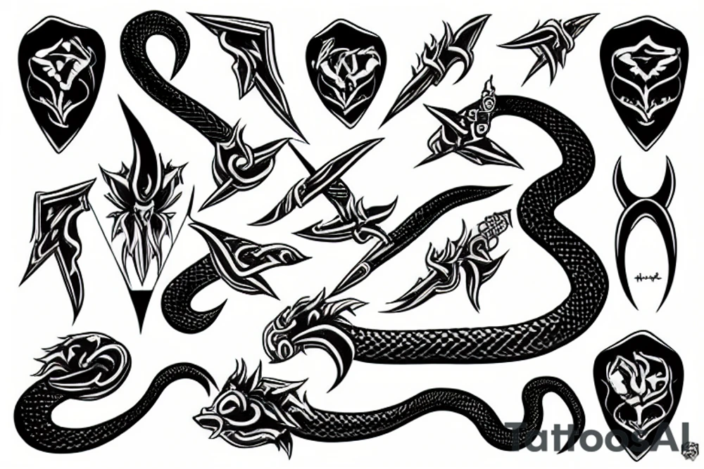 Snake Dagger tattoo idea
