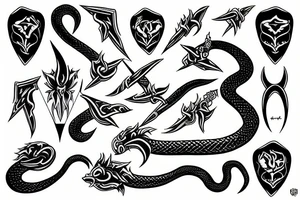 Snake Dagger tattoo idea