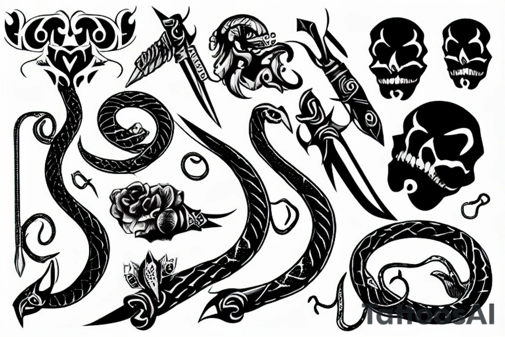 Snake Dagger tattoo idea