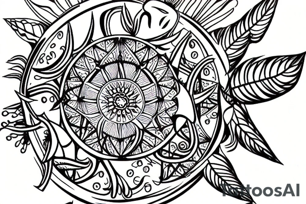 sagittarius dreamcatcher lotus flower tattoo idea