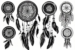 dreamcatcher in the sun tattoo idea