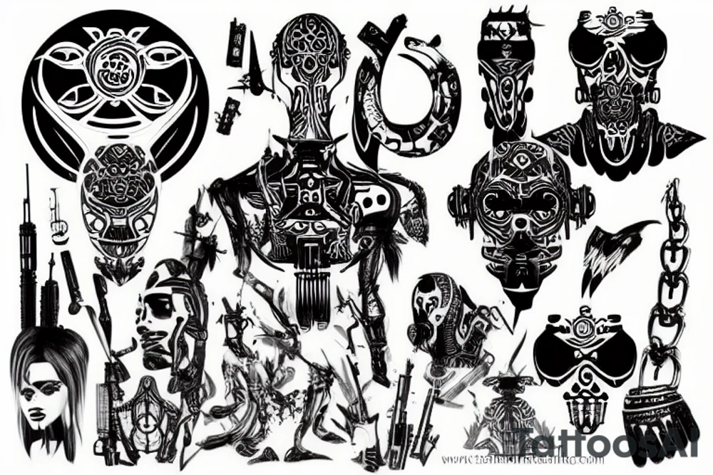 Cyberpunk tattoo idea