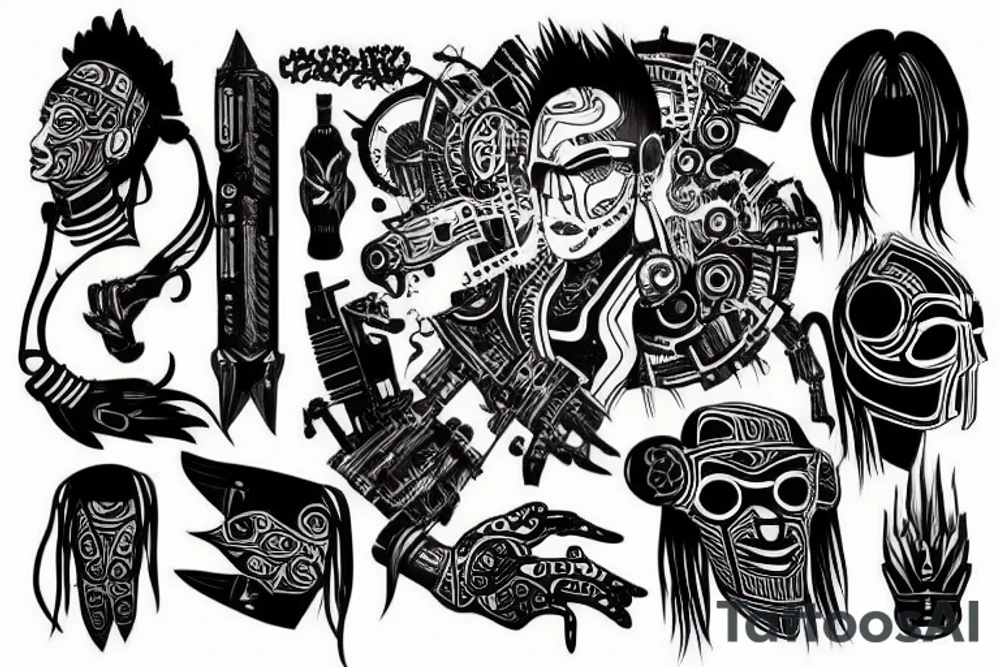 Cyberpunk tattoo idea