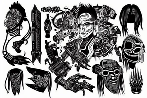Cyberpunk tattoo idea