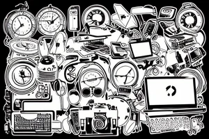 Computer laptop tattoo idea