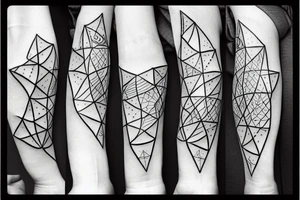 Whimsical abstract negative space tattoo tattoo idea
