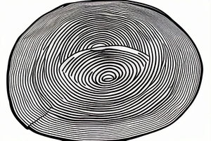 Ancient circular straw hat with a band and piece of paper tucked into it tattoo idea