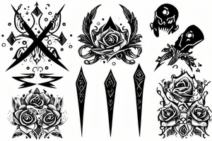 Dagger with a balance tattoo idea