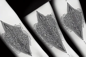 Dagger with a balance tattoo idea