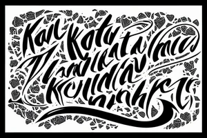 katana with words inside it tattoo idea