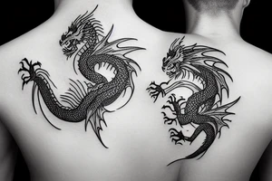 Dragon breathing fire tattoo idea