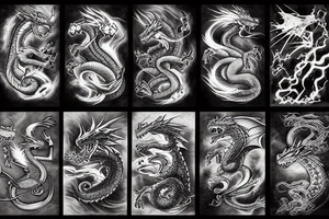 Fire breathing dragon tattoo idea